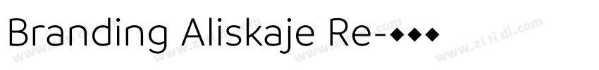 Branding Aliskaje Re字体转换